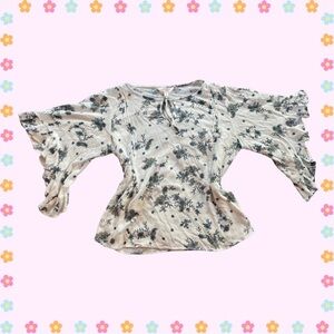 Floral Bell Sleeve Blouse | Kawaii Mori Kei Boho Top
